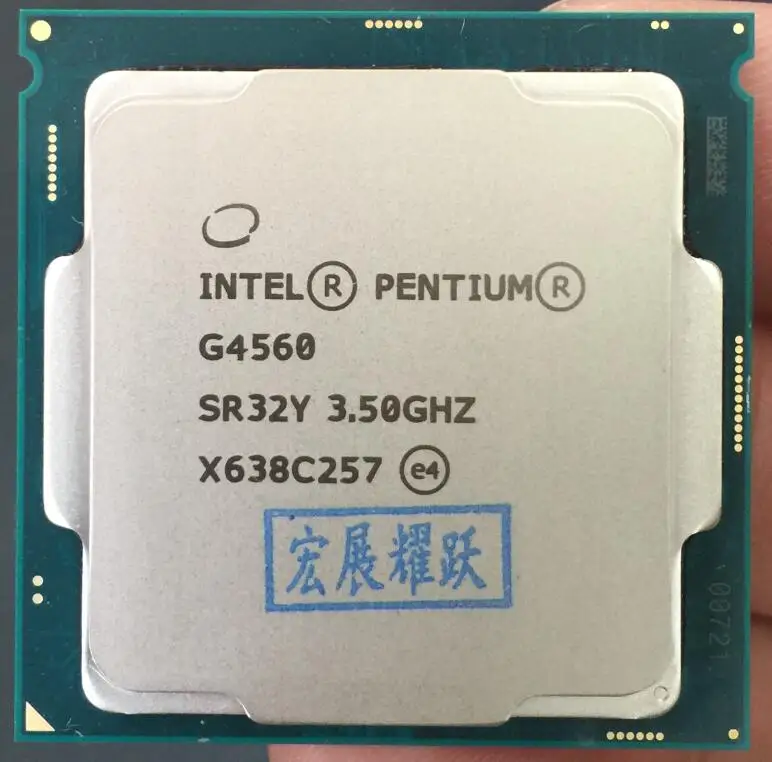 Intel Pentium PC Настольный компьютер процессор G4560 ЦП LGA 1151-14 нанометров двухъядерный работает исправно