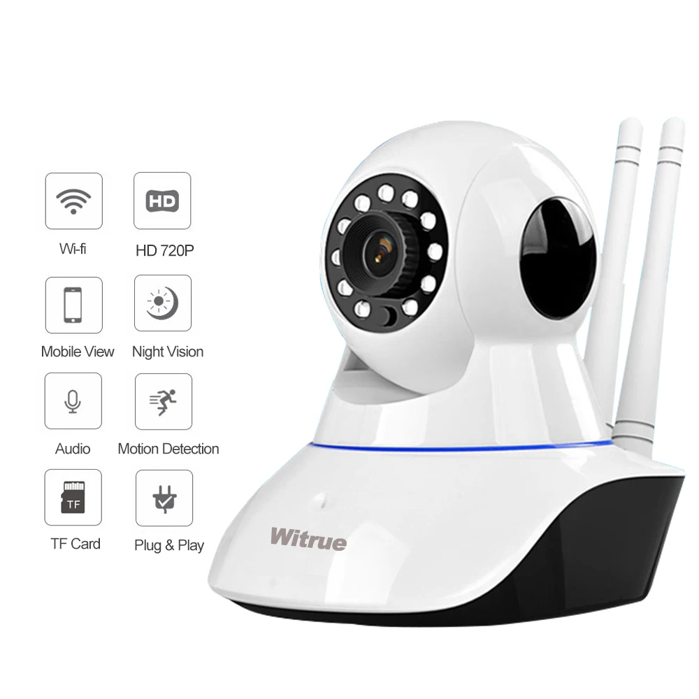 

Wifi Camera 720P Wireless Two Way Audio Night Vision TF Card Storage Mobile Remote View Surveillance Camera Baby Monitor
