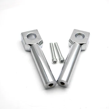 

Chrome 1" 25mm Diameter Motorcycle HandleBar Risers Universal For Harley Davidson Honda Suzuki Kawasaki 1" Handlebar