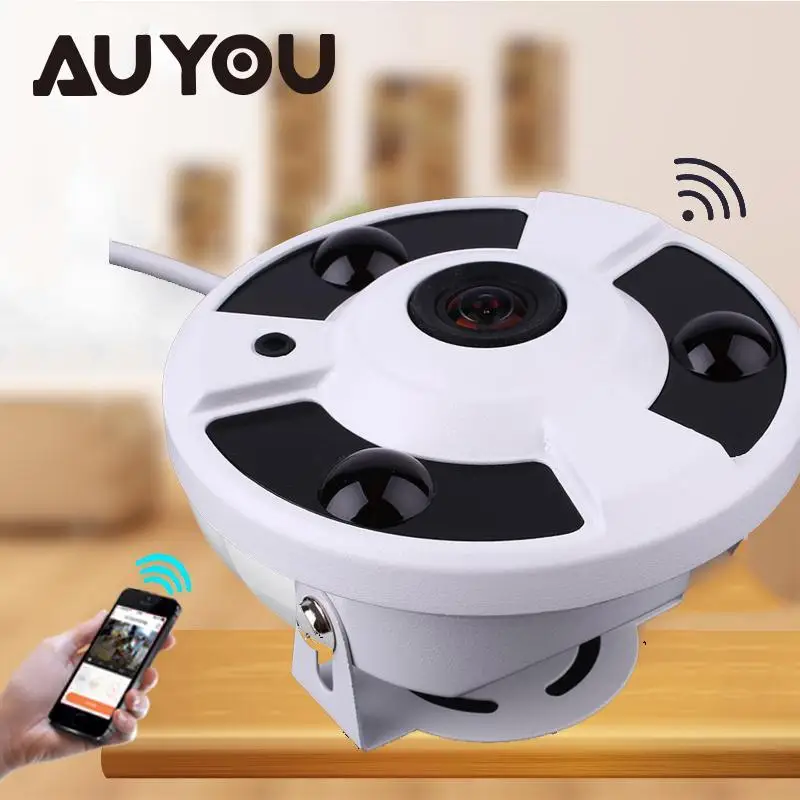 

AUYOU 1080P Network Monitor Fisheye Panorama Infrared Night Vision CCTV HD Camcordor