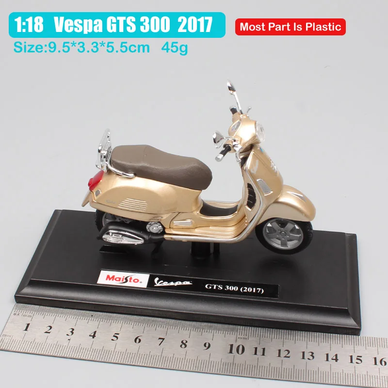 1:18 весы Piaggio Vespa скутер 98 PK 125 GTR P150X 300 MP5 Primavera GTS moto rcycle велосипед литые автомобили
