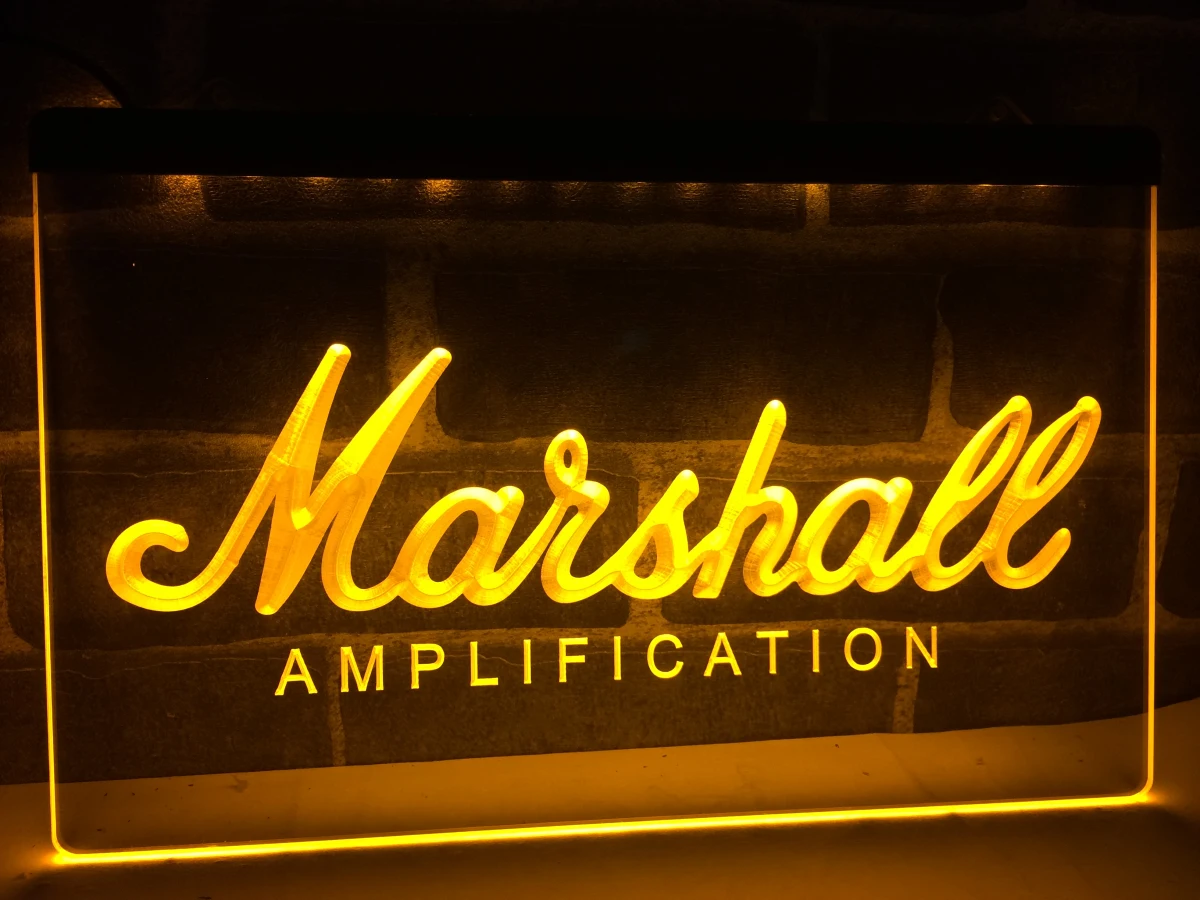 LL168-Marshall гитары бас усилитель светодиодный неоновый светильник Знак Домашний Декор ремесла