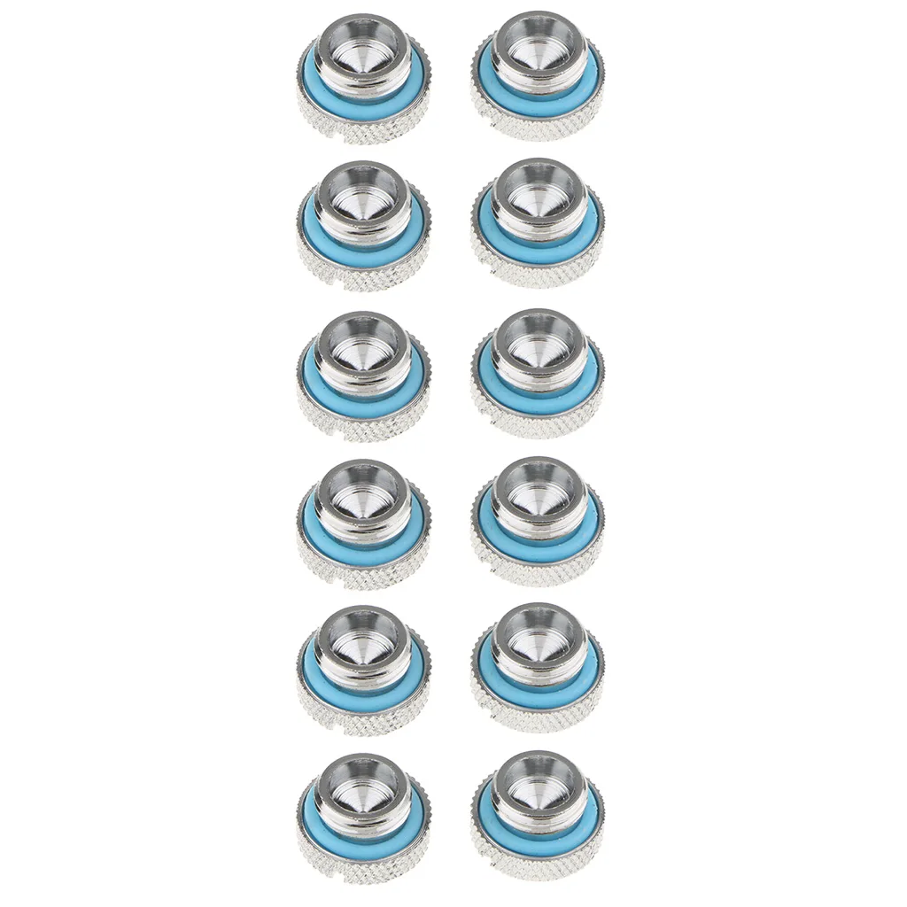 12Piece Silver Chrome Water Cooling G1/4 Plug Water Stop for Water Cooling