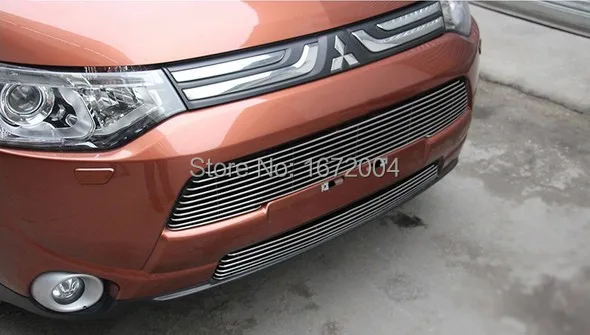 Передняя Центральная решетка радиатора Решетка 2 шт крышка отделка для 2013 Mitsubishi Outlande