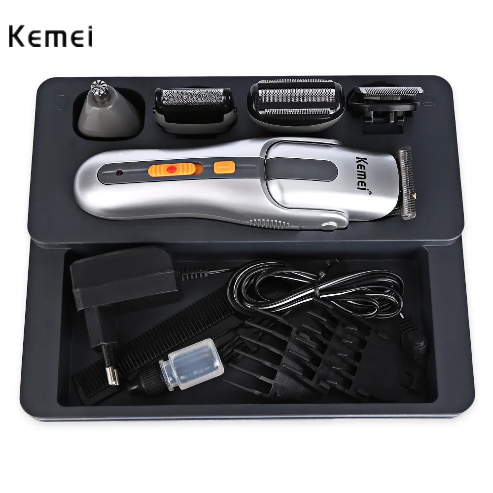 Kemei км 680A ЕС Plug Многофункциональный Перезаряжаемые электробритва бритва