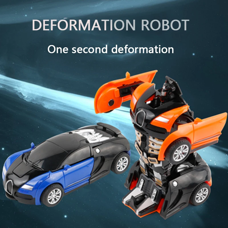 

Toy Car Transformation Robot Car Anime Action Figure Toys ABS Plastic Collision Transforming Model Gift for Children boy