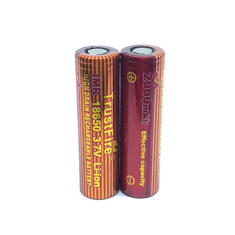 4 шт./лот TrustFire IMR 18650 2000 мАч 3,7 в литиевые заряжаемые Аккумуляторы для электронной сигареты светодиодный фонарик
