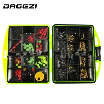 

DAGEZI lure set Rock Fishing Accessories Box Surf Casting fishing tackle box Swivel Jig Hooks fishing tools set