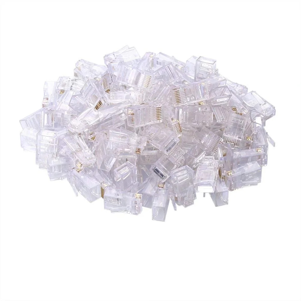 

50PCS RJ45 RJ-45 CAT5 CAT5E Modular Cable Head Plug Ethernet Gold Plated Network Connector