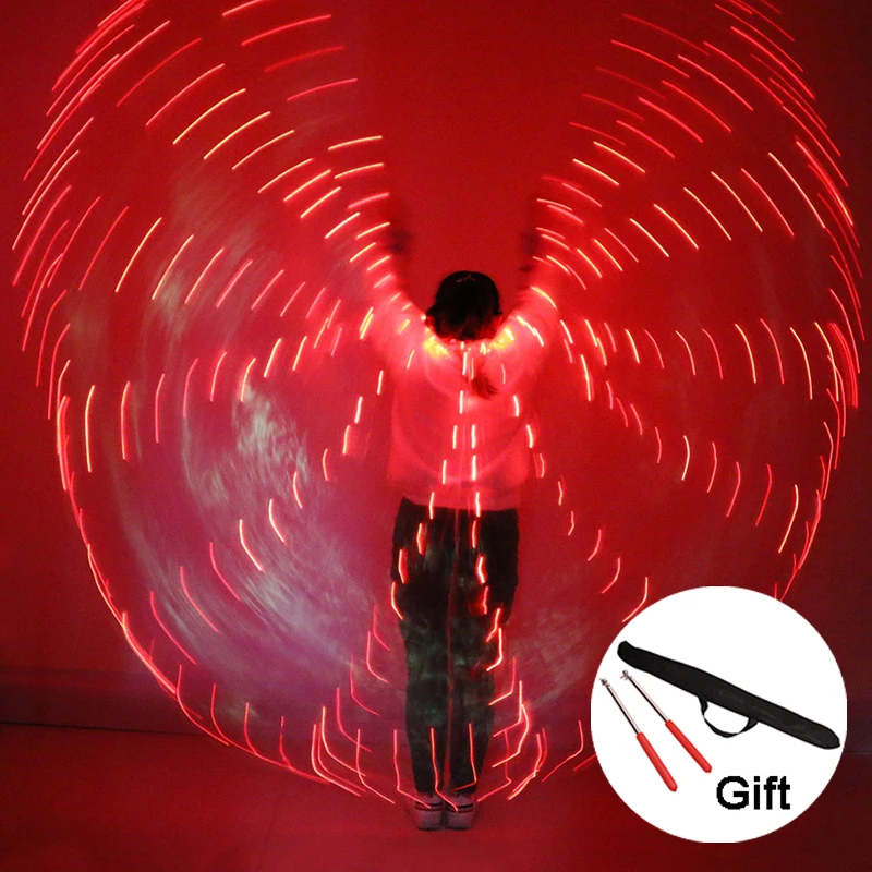 2018 Women LED Light Isis Wings Belly Dance Costumes 360 Egyptian Stage Performance New Arrival DJ LED Wings With Sticks