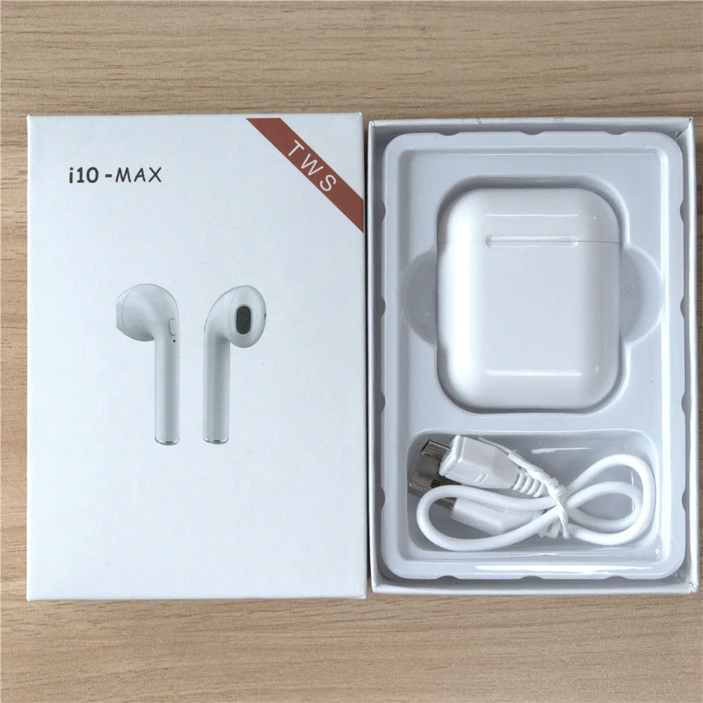 MINGGE Горячая i10 Max TWS Bluetooth гарнитура Беспроводные наушники двойные с зарядной