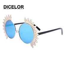 DICELOR 5 Colors Mirror Flat Sunglasses for Women Flower Sun Glasses Female Leisure Eyewear Protection font