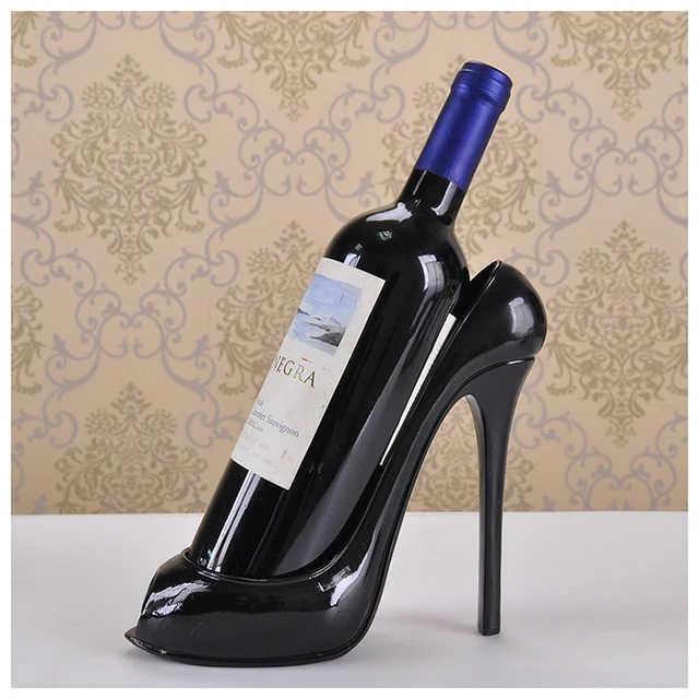 3 colors High Heel Shoe Wine Bottle Holder Wine Rack Practical
