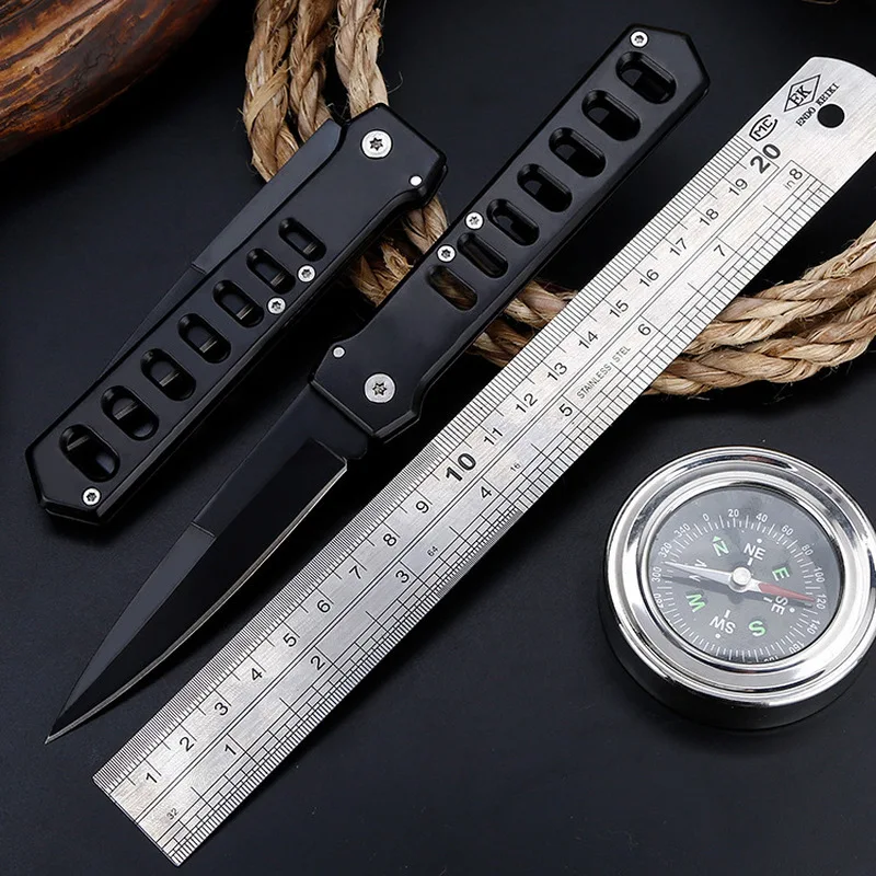 Karambit التكتيكية للطي الأسود سكين الصيد الحاد الفاكهة الصغيرة مستقيم البسيطة مقبض EDC جيب في الهواء الطلق أدوات التخييم بقاء