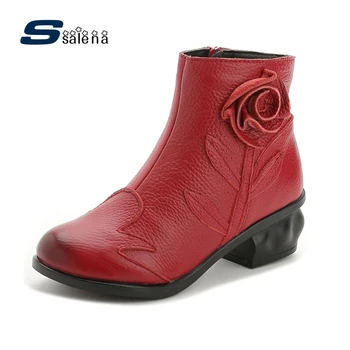 

Snow Boots Women New Arrival High Quality Red Black Boots Light Women Shoe Size Eu 35-40 AA20122