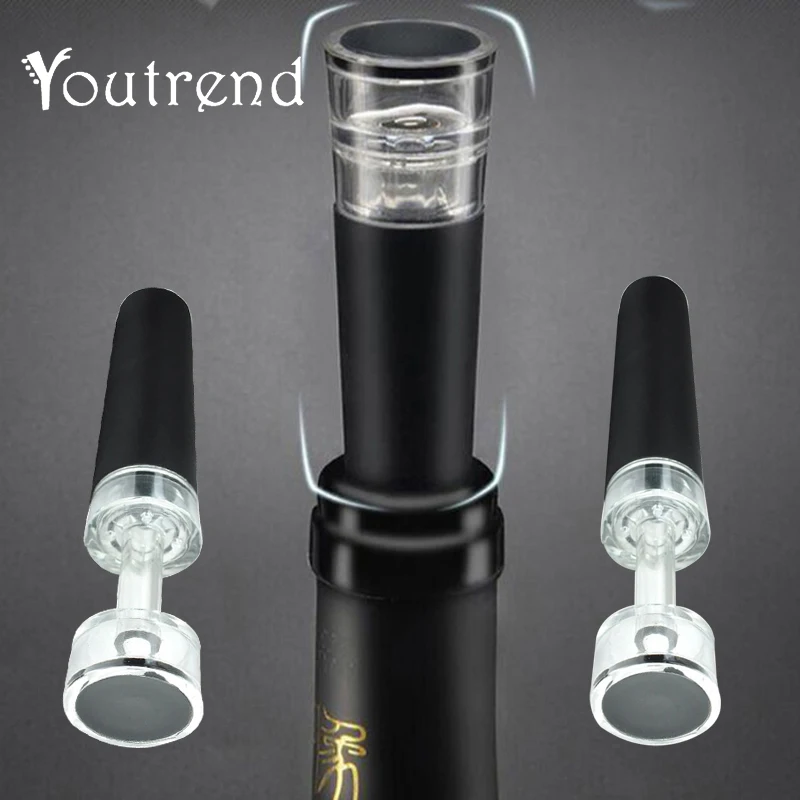 

Kitchen Bar Acrylic Wine Stoppers Silica Gel Vacuum Sealed Preservation Wine Beer Lid Cap Closures Bottle Stoppers