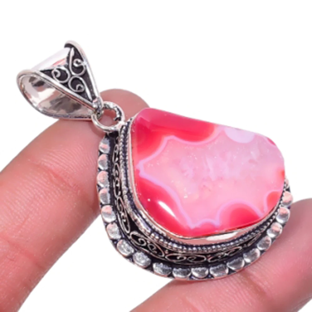 

Solar Quarts Pendant Silver Overlay over Copper, USA Size 48mm , P6414