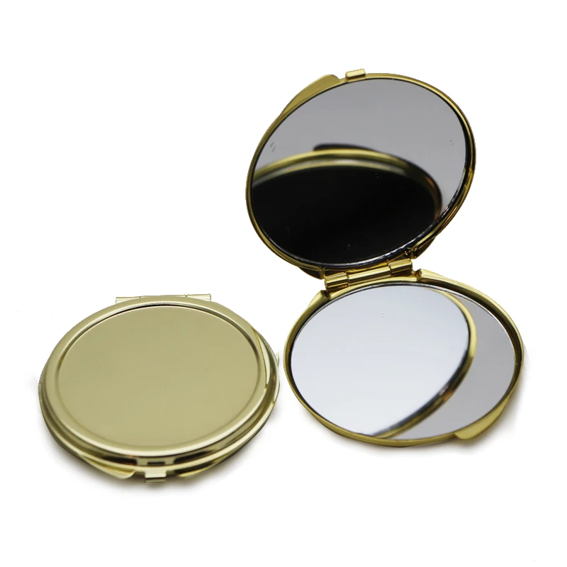 Round Gold Compact Makeup Mirror Pretty Compact Mirror Pretty Ladies Handbag Mirrors M0832Gin
