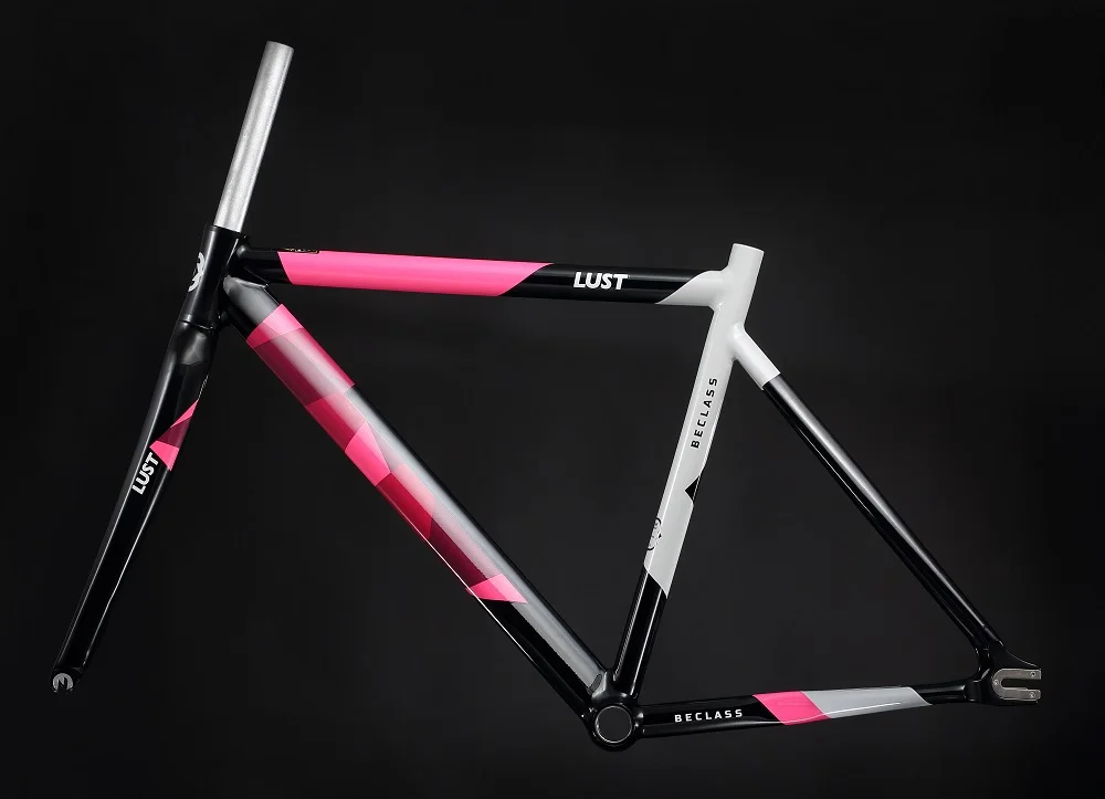 Flash Deal 2017 NEW ARRIVAL FIX GEAR FRAME SET/AL6066 EXTRA LIGHT FRAME SET/SINGLE SPEED ROAD BIKE FRAME WITH CARBON FORK 4
