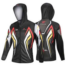 DAIWA Fishing Clothing Long Sleeve Outdoor Breathable Fishing Shirts Anti UV Quick Dry Hooded Cycling Hunting Hiking Clothes