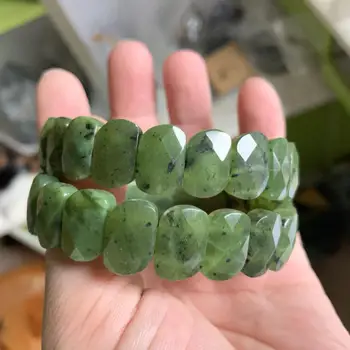 

natural nephrite /canadian jade stone beads bracelet natural gemstone bracelet DIY jewelry for woman for gift wholesale !