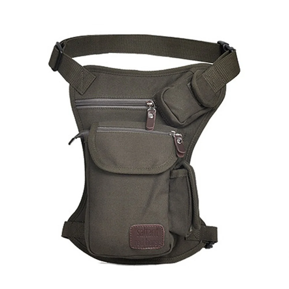 

Men's Canvas Drop Leg Bag Waist Fanny Pack Belt Hip Bum Military Motorcycle Multi-purpose Messenger Shoulder Bags