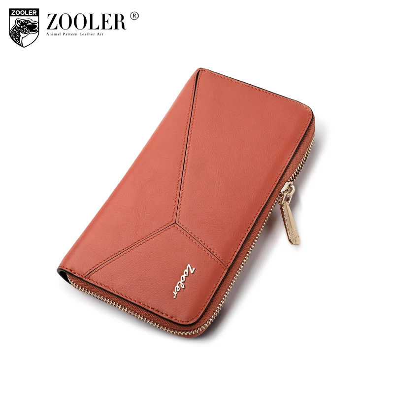 

High quality woman leather clutches Cow lady purse Genuine Leather wallet ZOOLER fashion card holders patchwork handbag#u102