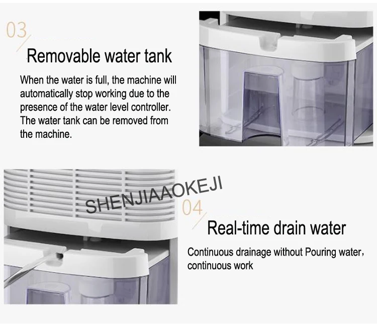 CS10E умный Электрический осушитель 1.1L/h чистый воздух сушилка домашний осушитель воздуха мини немой осушитель 220 В 1 шт