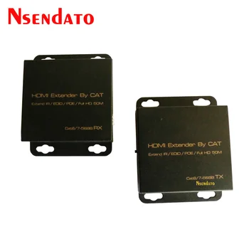 

Nsendato 50M 1080P HDMI Extender Ethernet Transmitter Receiver Support EDID POE with IR over single cat5e/6 cable for Monitor TV