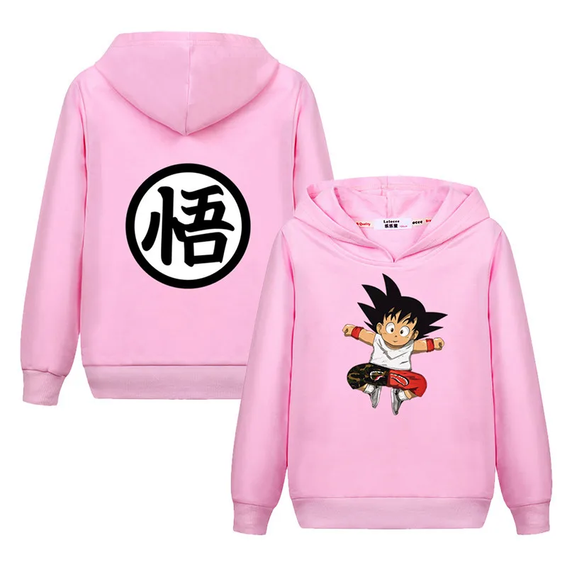 Lolocee kids Goku cartoon hoodie Boy girl anime funny sweatshirt New autumn tops hoodies child Drag