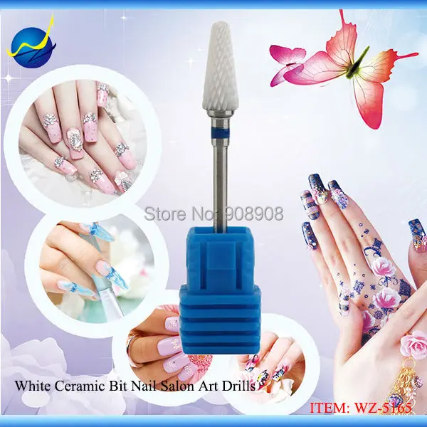 

HOT Selling 1pc White Ceramic Nail Drill Bit Electric Nail File Chiropody Podiatry Manicure Pedicure Cuticle Remover Cleaner