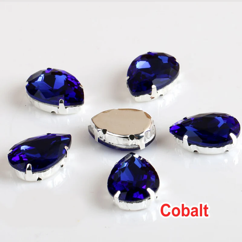 

Glass Strass Cobalt Sewing On Wedding Claw Rhinestones 10x14mm 13x18mm 18x25mm 20x30mm Crystals For Garment Design