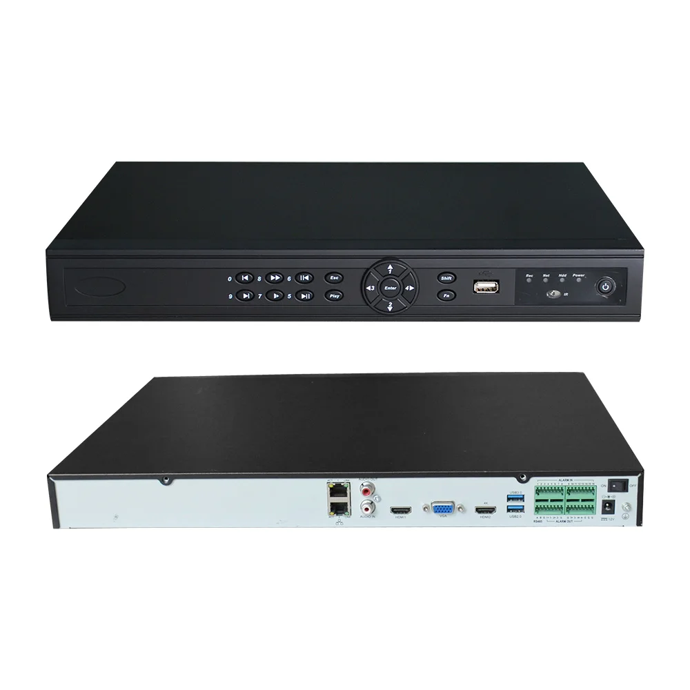 Smart Security 16CH 24CH 6mp HD NVR 4K HDMI 1080P VGA output H.265 CCTV Network Video Recorder onvif P2P for cctv IP system