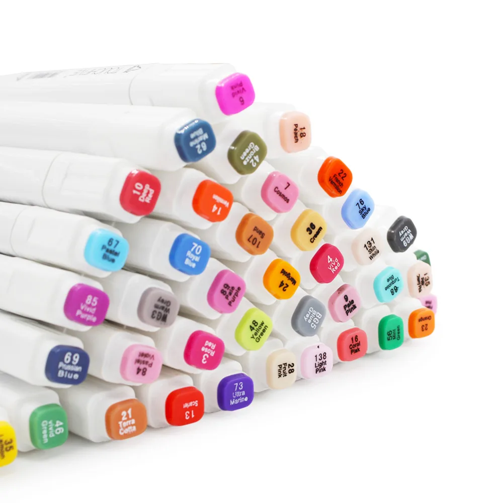 Touchfive, 80 цветов, анимационный дизайн, на спиртовой основе, маркер, графический дизайн, маркер, ручка с широкой тонкой точкой, для школьных подарков