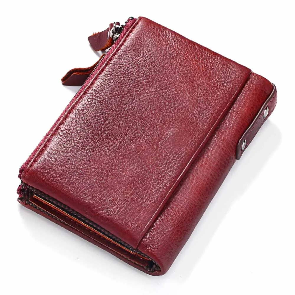 KAVIS 100% Genuine Leather Vintage Small Women Wallets Female Womens Wallet Zipper Design With Coin Purse Pockets Mini Walet KAVIS 100% Genuine Leather Vintage Small Women Wallets Female Womens Wallet Zipper Design With Coin Purse Pockets Mini Walet