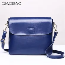 QIAOBAO оригинальные женские кожаные сумки сумка из воловьей кожи женские дизайнерские модные большие женские коричневые мешки через плечо 4 цвета