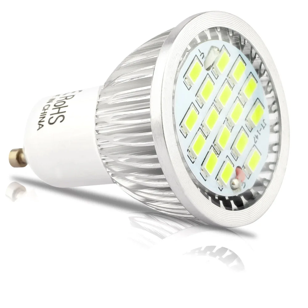 4X100% качества GU10 11 Вт SMD 2835 16LED лампа теплый белый холодный белый AC 220 В Светодиодные пятно Алюминий лампы чашки