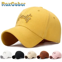 RoxCober хлопковая стереоскопическая бейсбольная кепка с вышитыми буквами Кепка для гольфа с застежкой сзади шапка для мужчин и женщин gorra hombre козырьки 3128