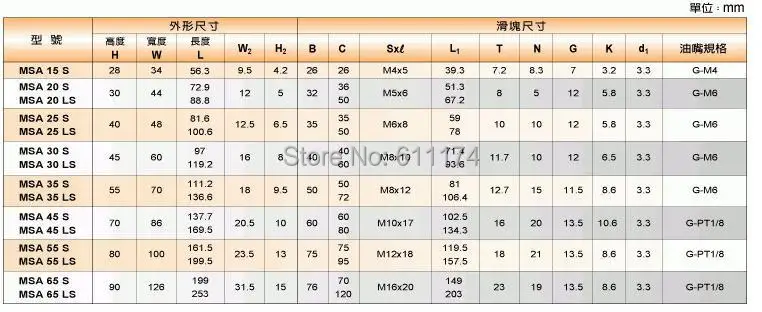 MSA-S  MSA-LS PMI Linear rail and bearing .jpg