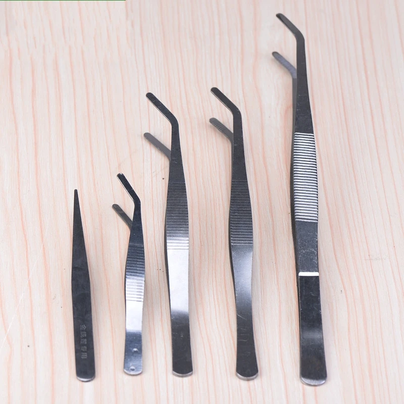 

1Pcs Useful Stainless Steel Tweezer DIY Fairy Garden Craft Decoration Miniature Micro Gnome Terrarium Gift AL3340
