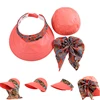Summer Beach Sun Visor Ladies  Anti-UV Floral Wide Brim Foldable Sun Hat Cap Girl Hats Caps Chapeu Paille Femme Sunhat For Women 4