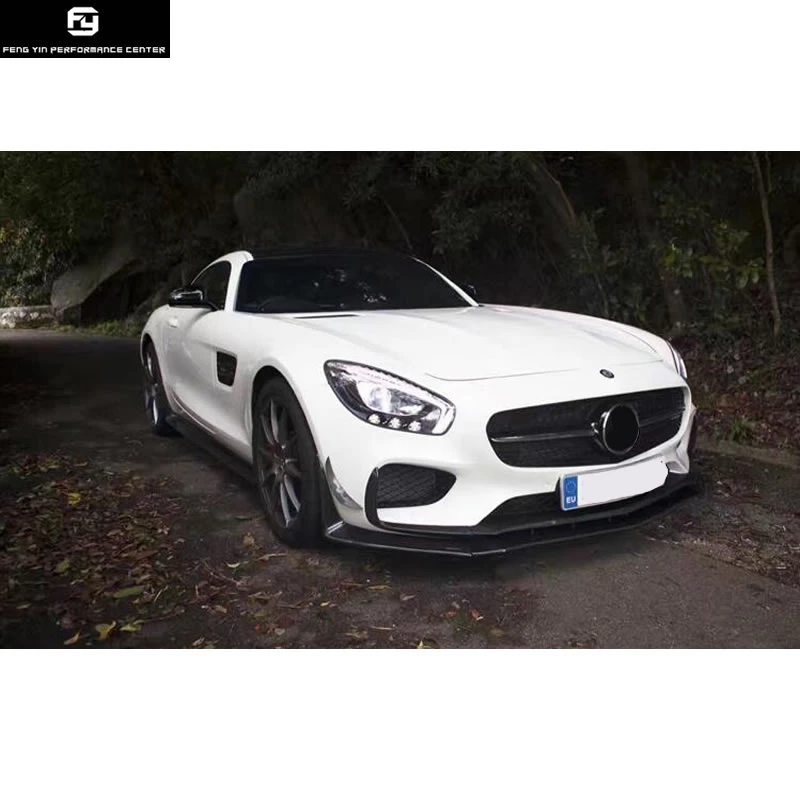 AMG GT GTS карбоновое волокно передний бампер для губ задний диффузор боковые юбки задние крылья спойлера для Mercedes Benz AMG GT GTS 15-16