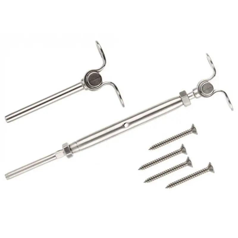 

SHGO-2set T316 Stainless Steel Deck Toggle Tensioner Set For 3/16 Cable Railing Door Sills