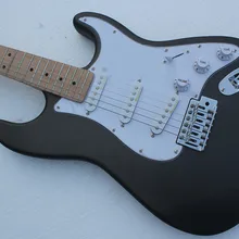 Новая Черная электрогитара, SSS pickup, белый щит, корпус липы, настраиваемый