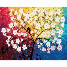Настенные художественные домашние декорации, цветочные картины, живопись по номерам, сделай сам, Цифровая живопись маслом на холсте, дерево любви, A462