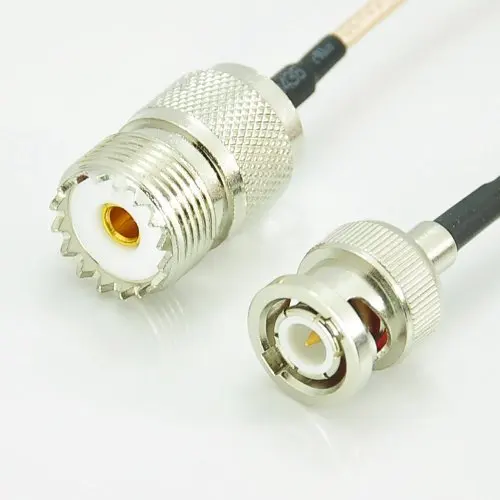 RF coaxial coax cable assembly BNC male to UHF female SO 239 SO239 6