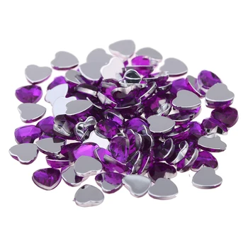 

Nail Rhinestones 6mm 10000pcs Normal colors Heart Shape Gems Shiny Flat Facets Acrylic Rhinestone Strass Nail Stickers