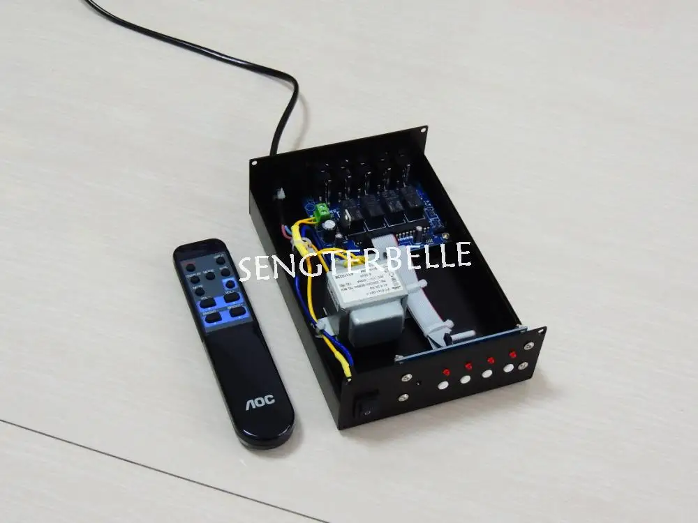 Finished new version remote audio switcher 4 ways choose input stereo 1 way output