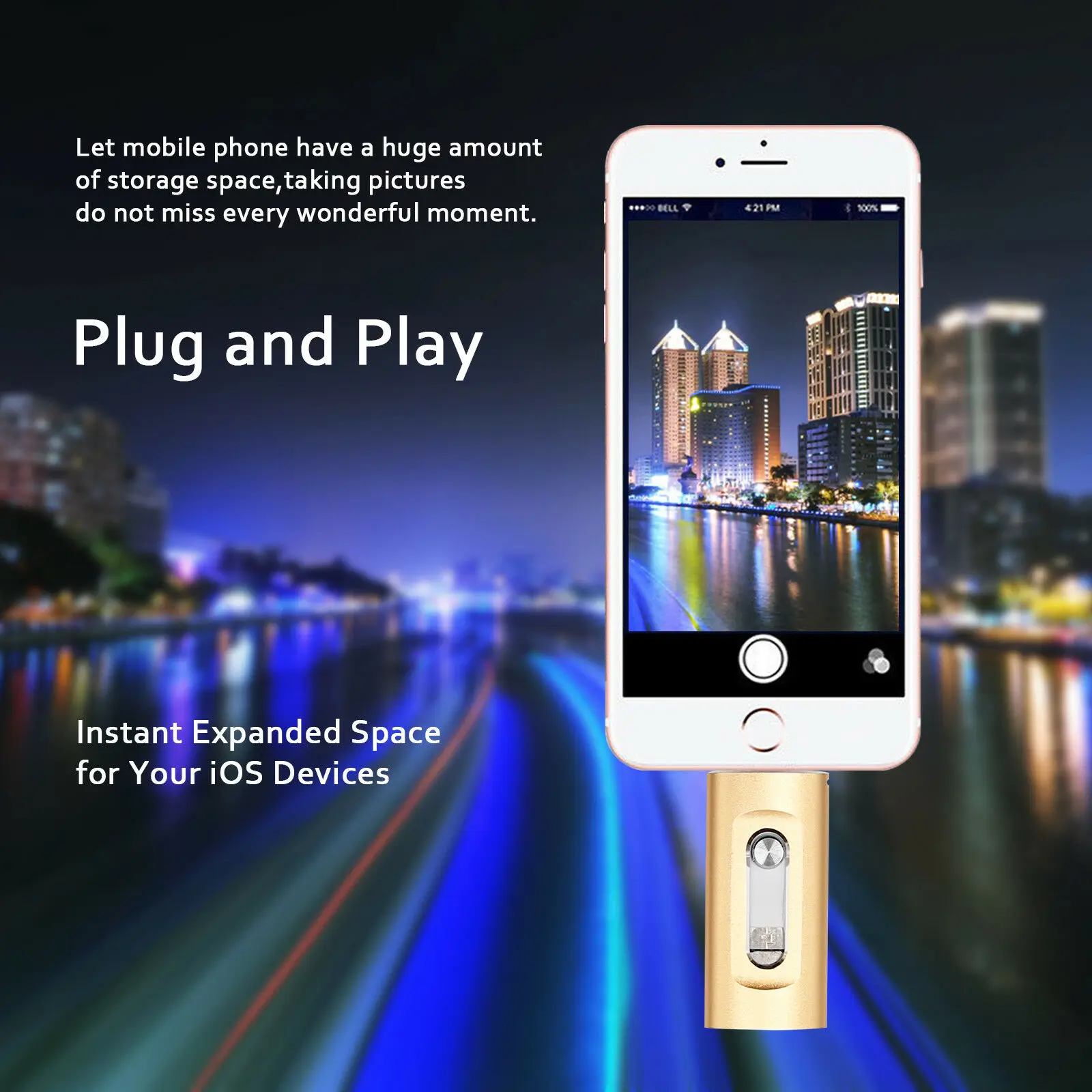 OTG Usb флэш накопитель 64 ГБ 32 16 для iPhone 6/6s/6plus/7/7plus/8/X 3 в 1 128 256 iOS внешние устройства