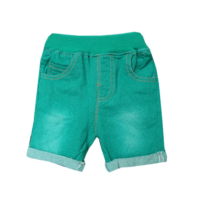 Новинка; джинсовые шорты для мальчиков и девочек; однотонная детская верхняя одежда; мягкая одежда; брюки для лета; Детские шорты для мальчиков